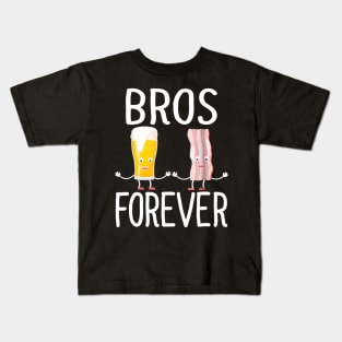 Alcohol Shirts Bros Forever Tees Beer Bacon Christmas Gifts Kids T-Shirt